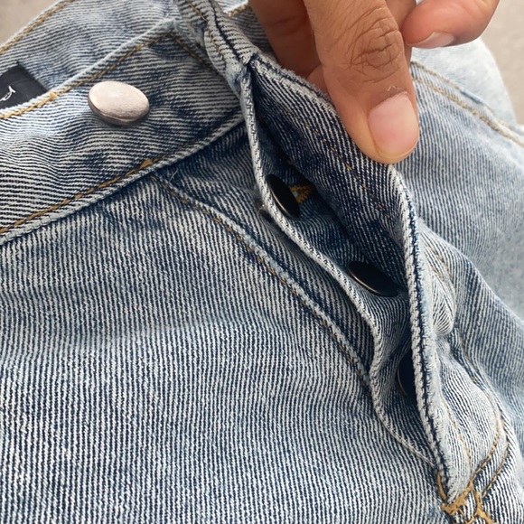 Mustard Seed cut off distressed high waist denim Jean shorts size M - Picture 4 of 5